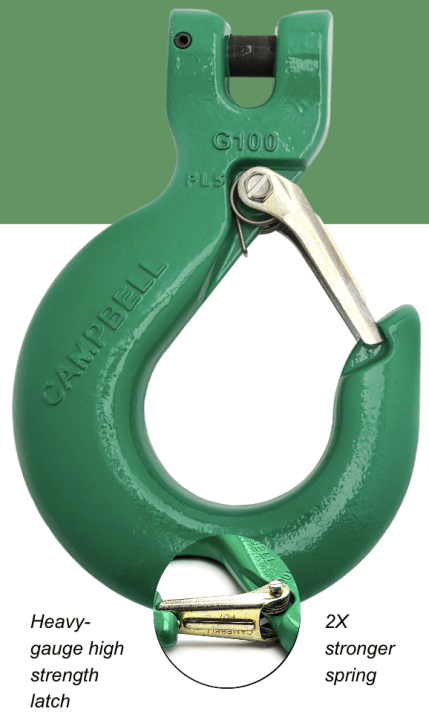 Campbell - #7 Hook, 5 Ton Capacity, Alloy Steel Swivel Hoist Hook