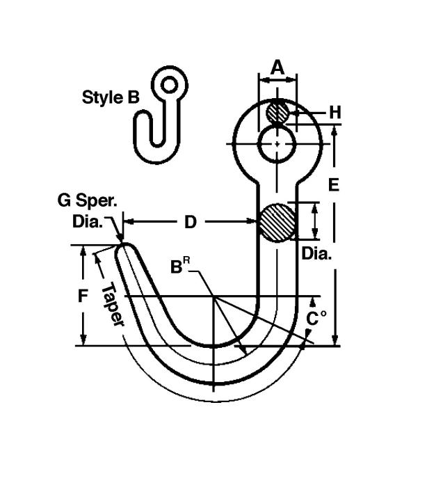 Image of Cam-Alloy "J" Hooks - Campbell
